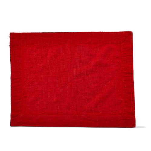 Tag Threads Slub Red Cotton Placemat In Red