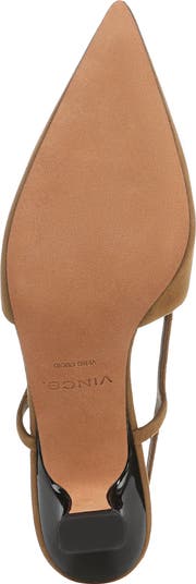 Crush Slingback Pointed Toe Kitten Heel Pump