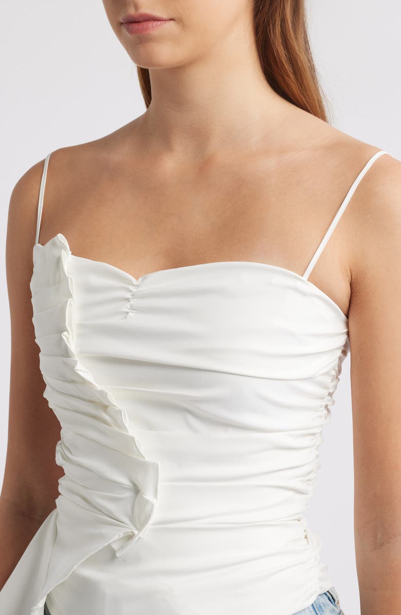 Mistress Rocks Ruffle Top, Alternate, color, White