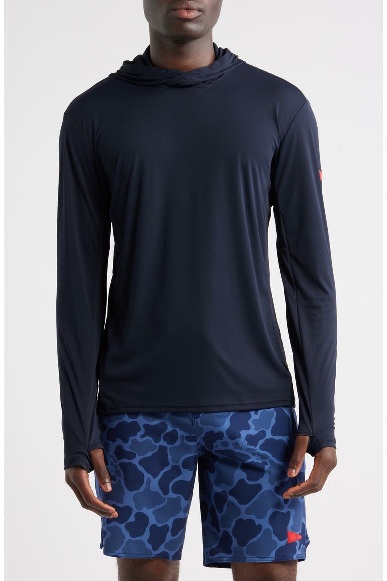 Sun Pro Hooded Rashguard, Main, color, DEPARTMENT NAVY