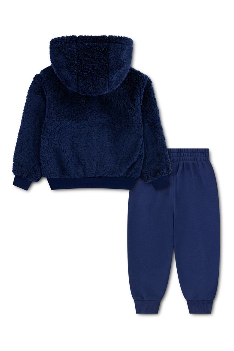 Kids' High-Pile Fleece Hoodie & Pants Set, Alternate, color, MIDNIGHT NAVY