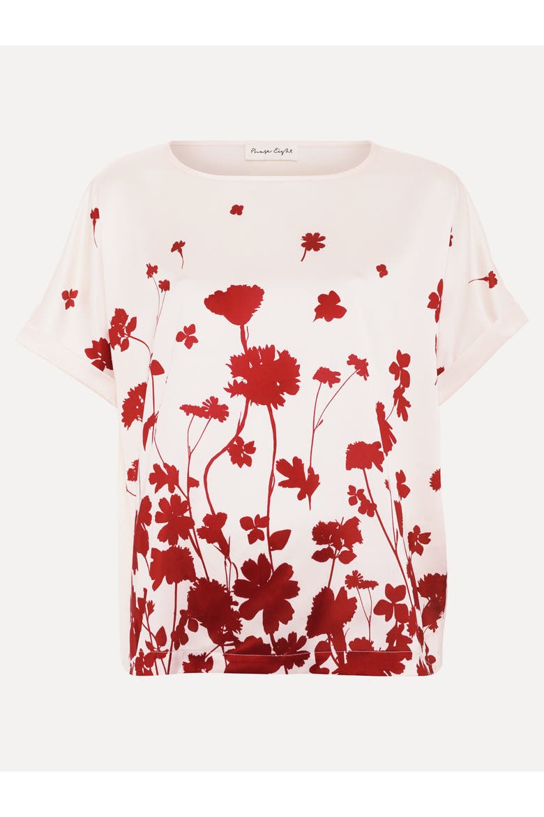 Marion Floral Print Top, Alternate, color, Ivory