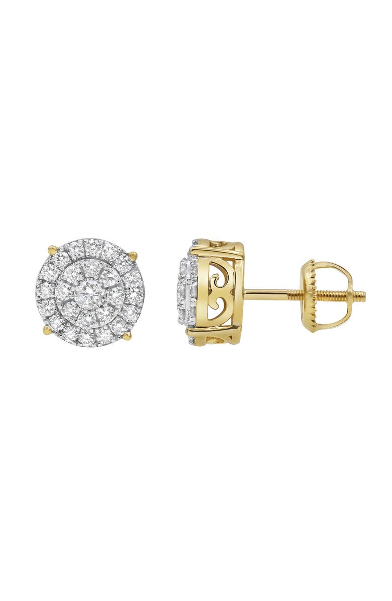 LuvMyJewelry Circle Entwine 14K Yellow Gold Diamond Earrings - 0.81ct., Alternate, color, 14K Yellow Gold