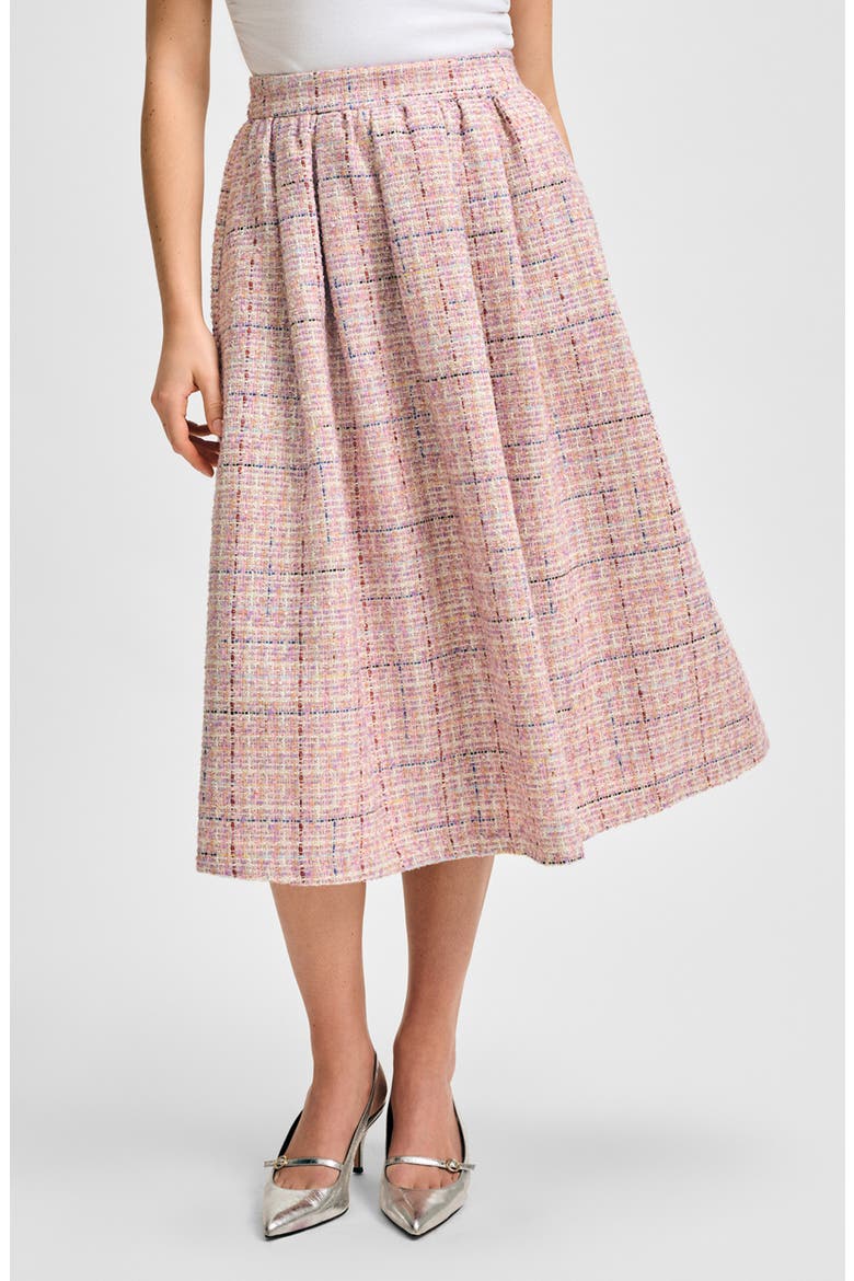 Tweed Midi Skirt, Main, color, MULTI