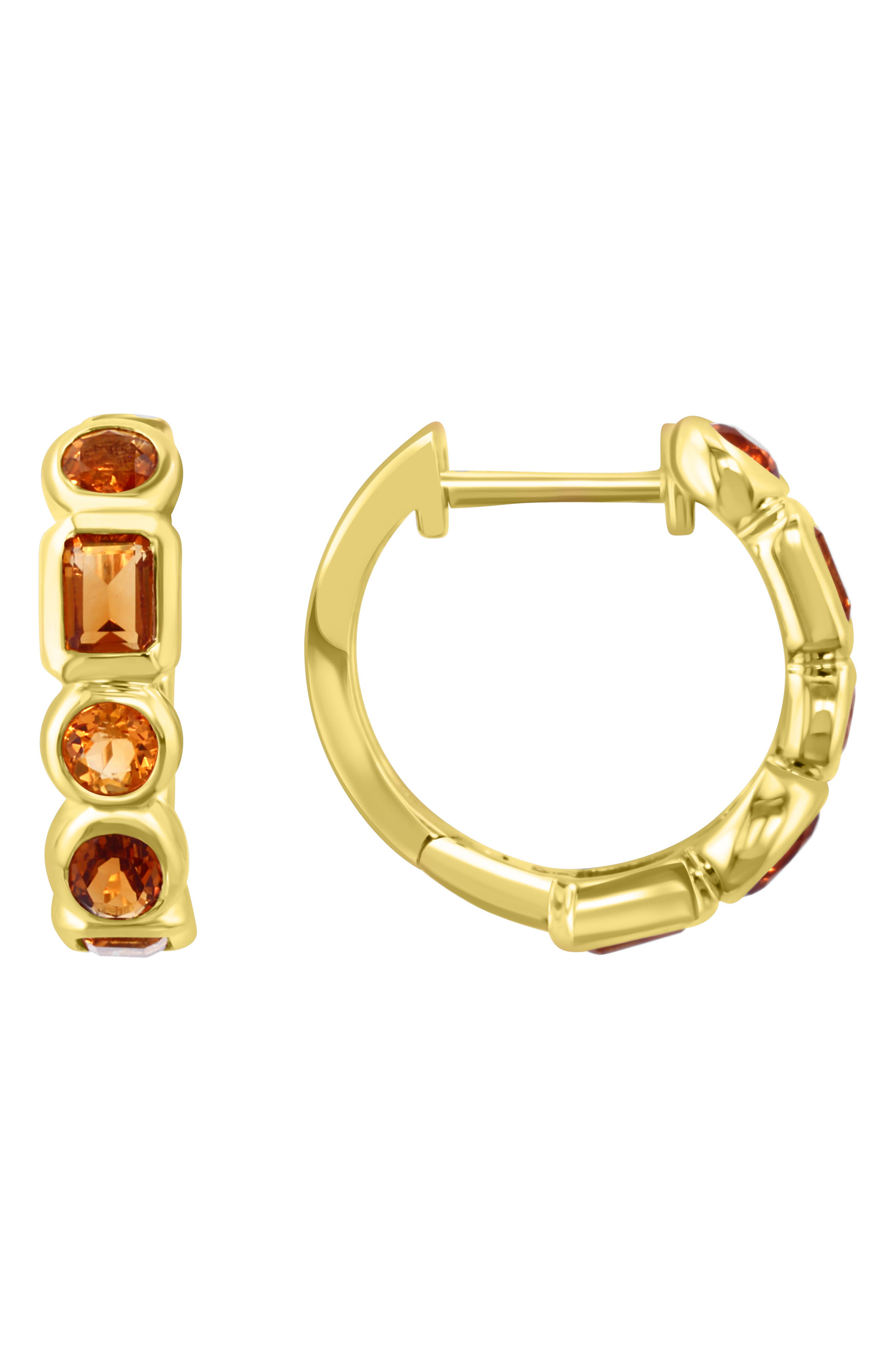 EFFY 14K Gold Citrine Huggie Hoop Earrings (Women) | Nordstromrack