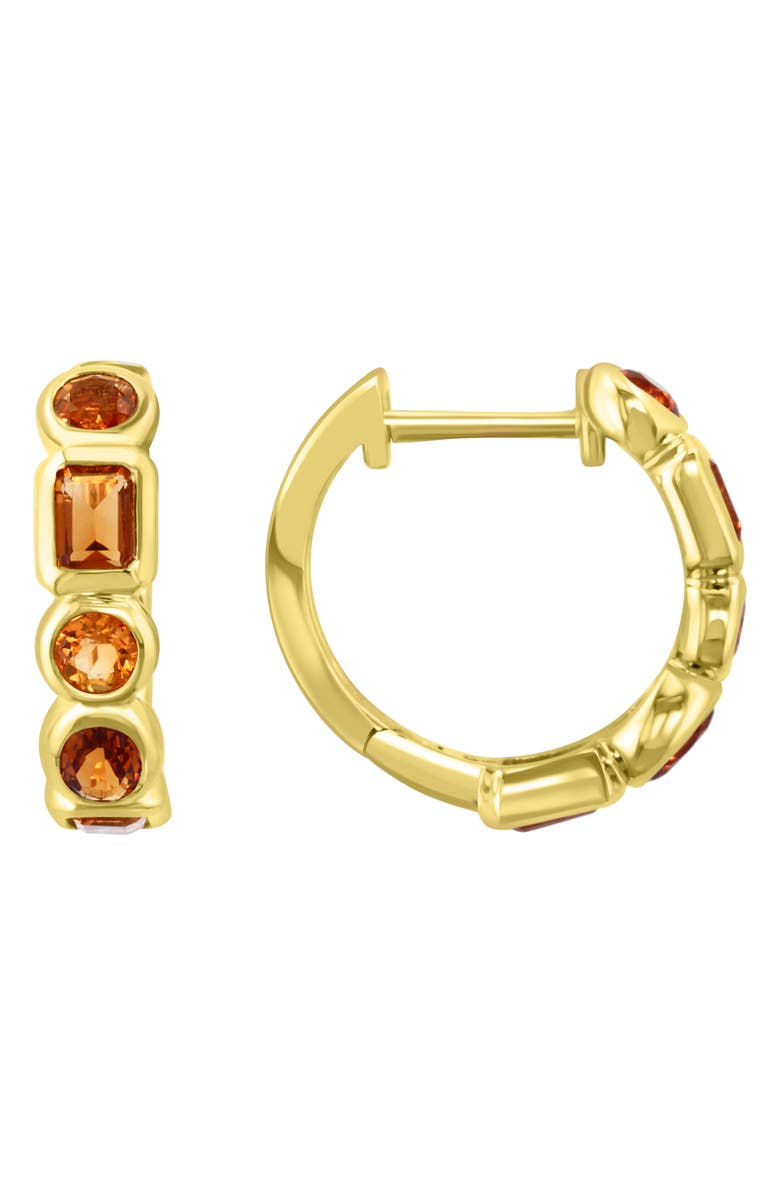 EFFY 14K Gold Citrine Huggie Hoop Earrings, Main, color, 