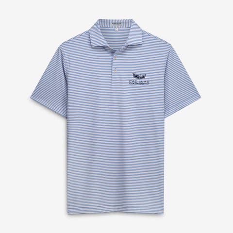 Men's Peter Millar Blue Cadillac Championship Owens Performance Jersey Polo