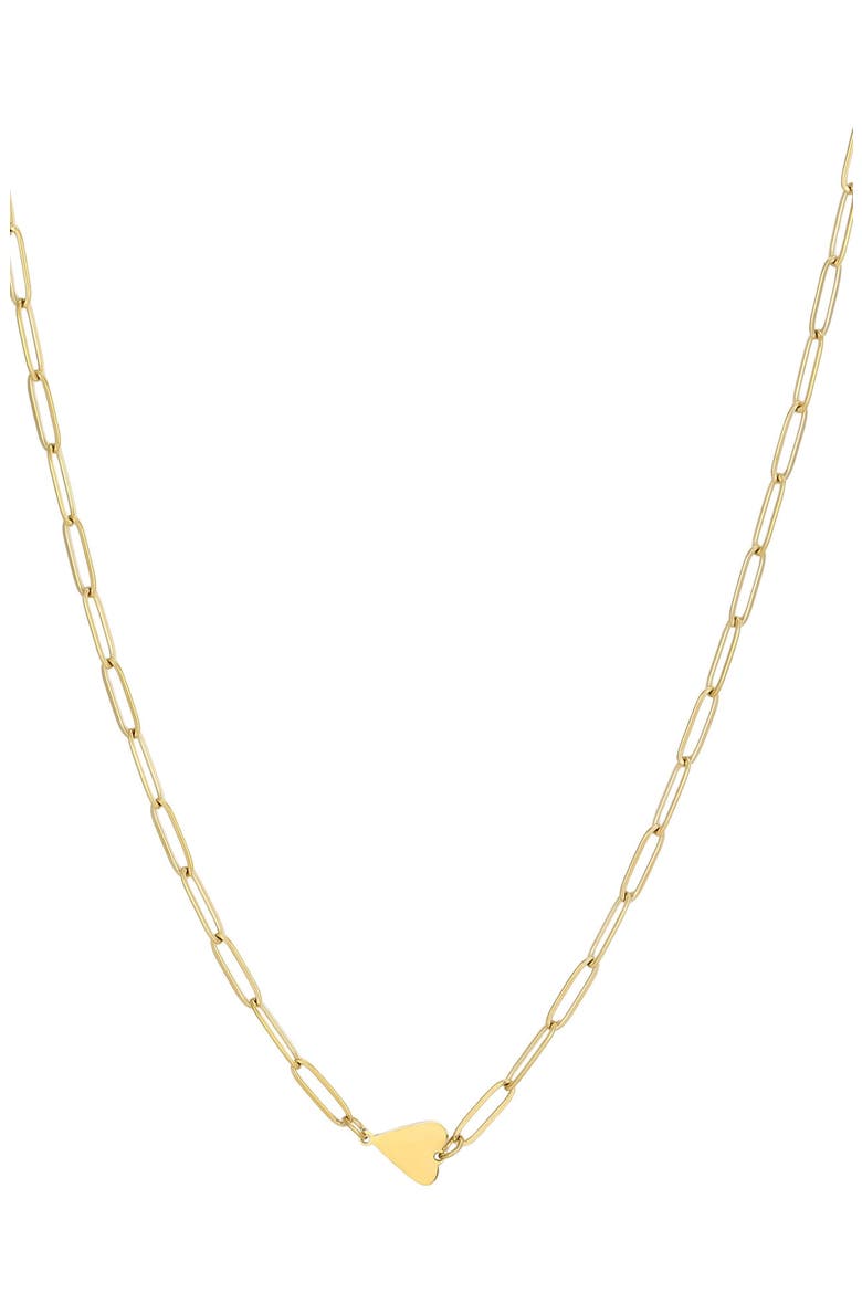 Tarnish Resistant 18K Gold Plated Heart Pendant Necklace, Main, color, GOLD