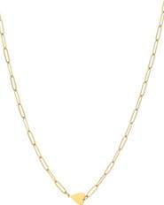 Adornia Tarnish Resistant 18K Gold Plated Heart Pendant Necklace