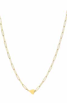Adornia Tarnish Resistant 18K Gold Plated Heart Pendant Necklace