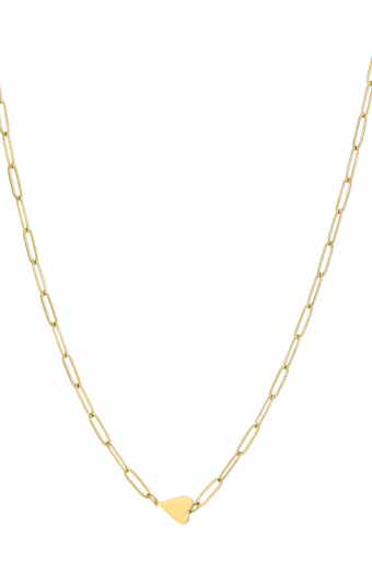 Tarnish Resistant 18K Gold Plated Heart Pendant Necklace