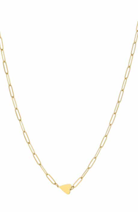 Adornia Tarnish Resistant 18K Gold Plated Heart Pendant Necklace