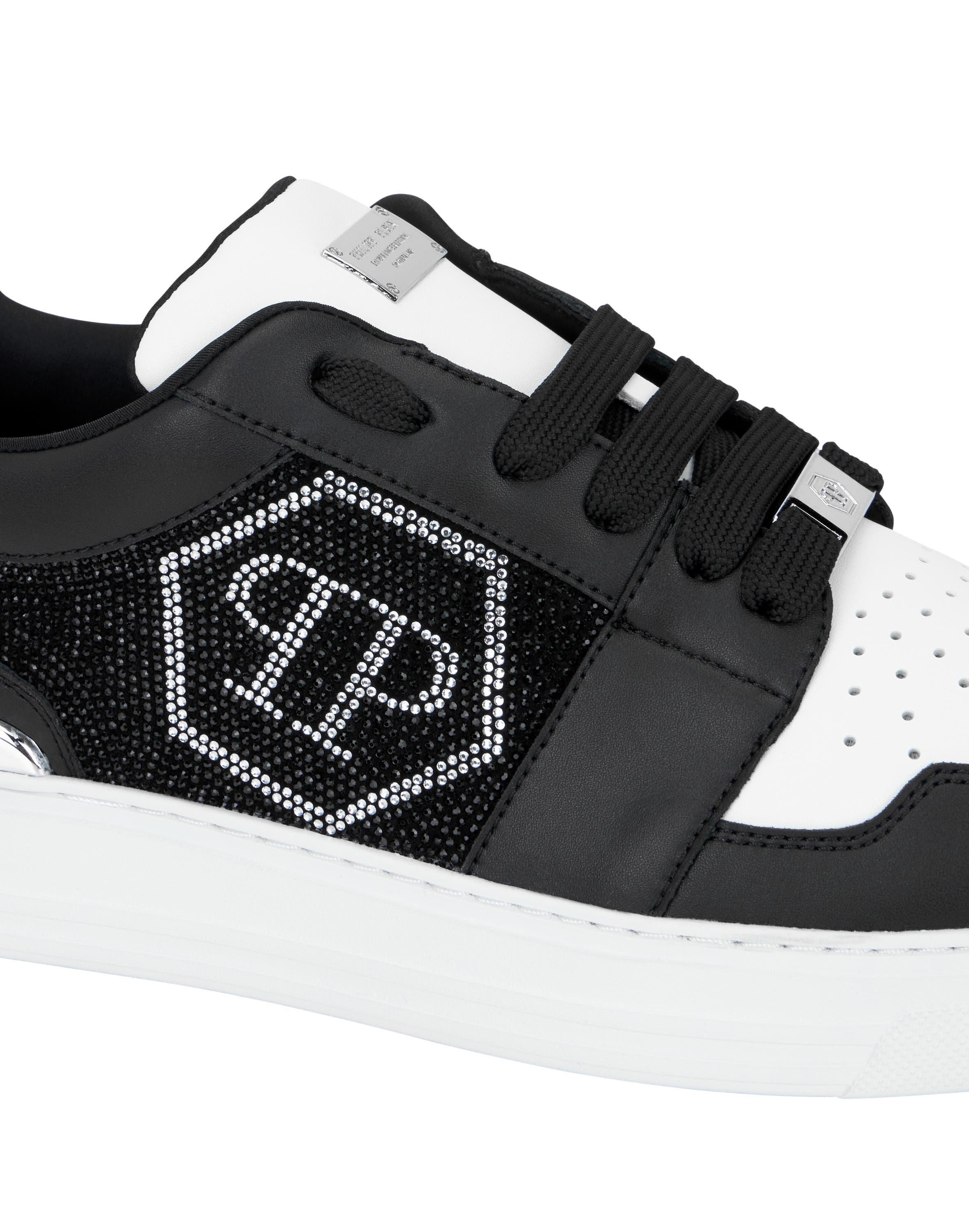 Lo-Top Sneakers Crystal Hexagon Unisex, Alternate, color, black/white