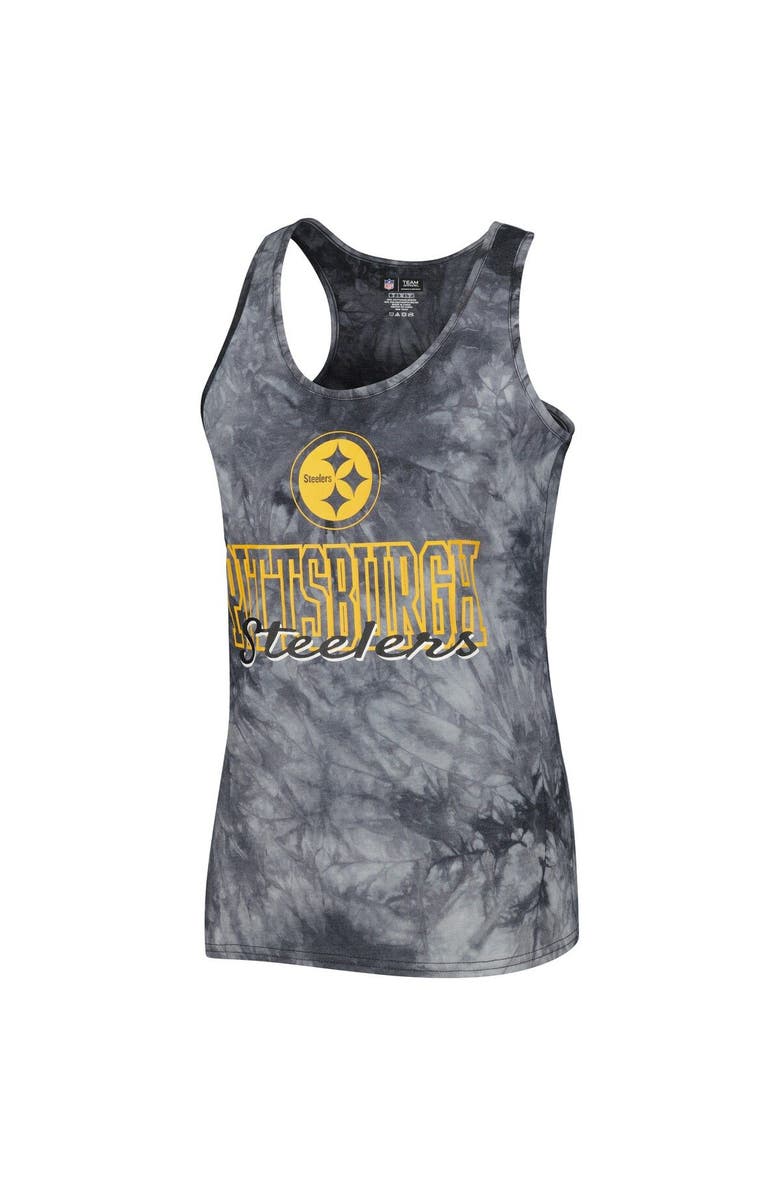 CONCEPTS SPORT Women's Concepts Sport Charcoal Pittsburgh Steelers Billboard Scoop Neck Racerback Tank and Shorts Sleep Set, Alternate, color, 