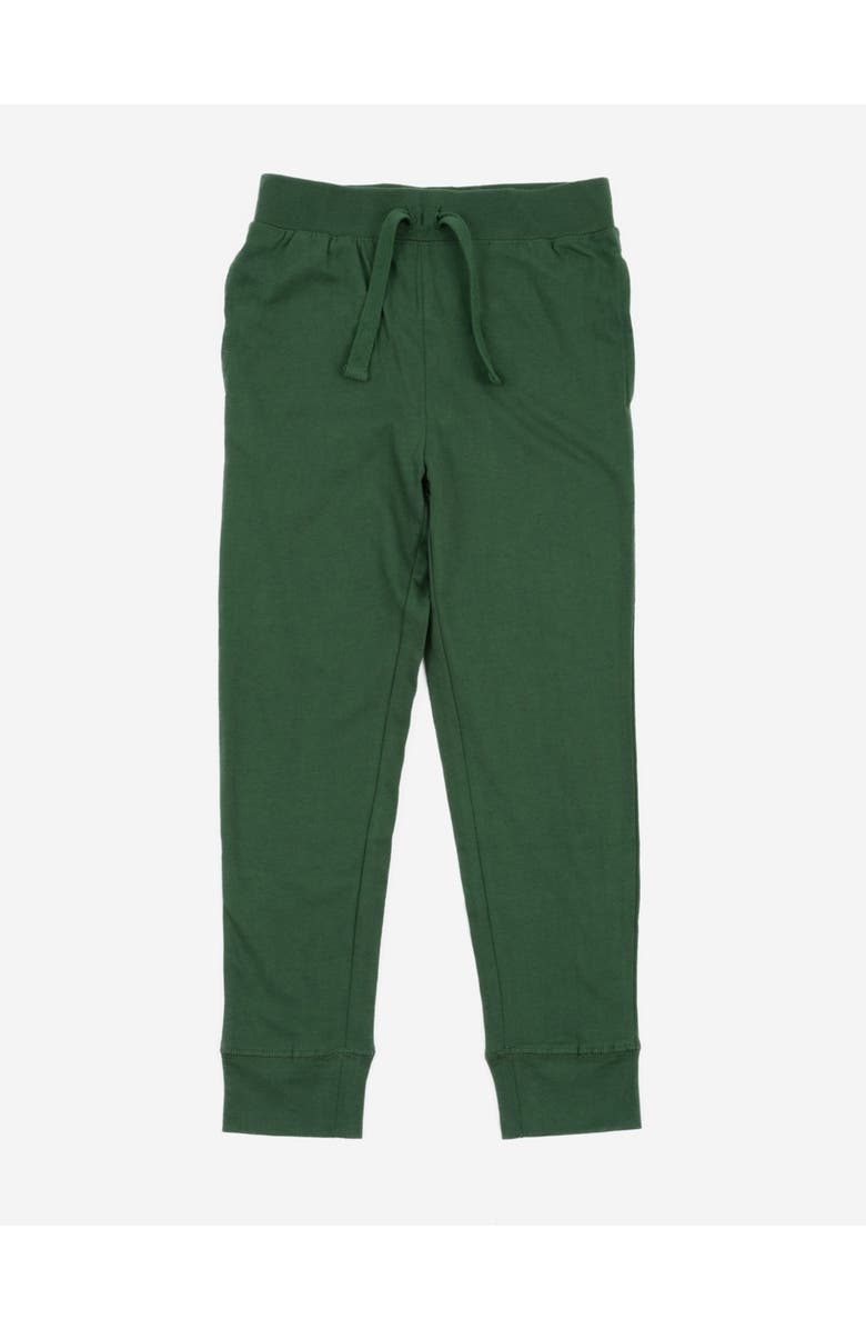 Leveret Kids 100% Cotton Lightweight Jogger Pants, Alternate, color, Uniform Green