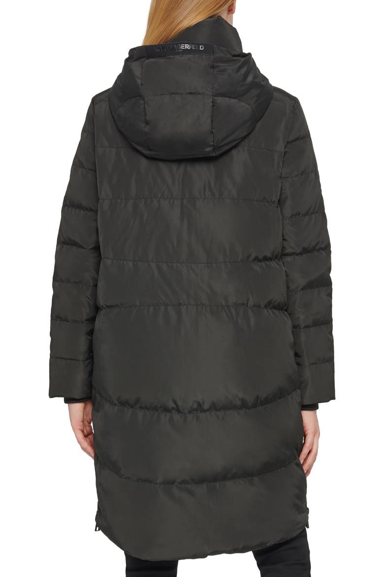 Wide Channel Down & Feather Puffer Coat with Removable Hood, Alternate, color, BLACK