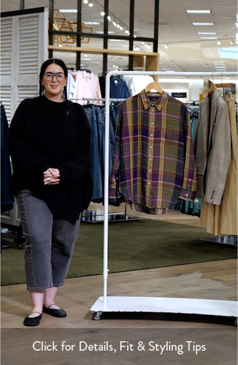 Plaid Relaxed Fit Linen Button-Up Shirt