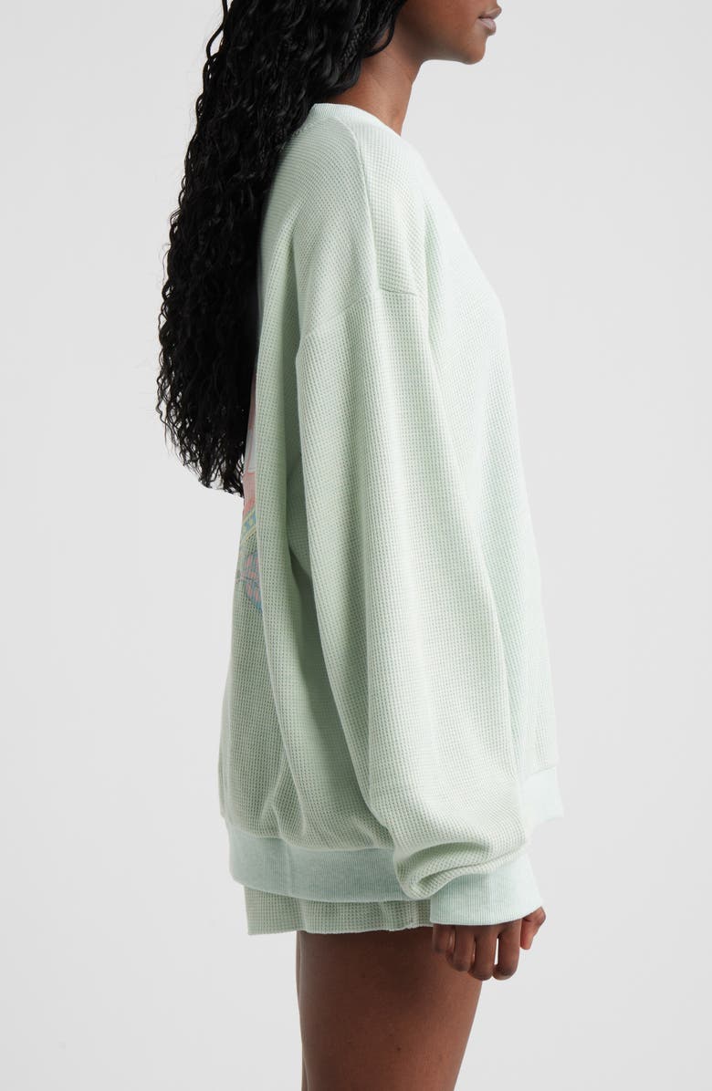 BOYS LIE Breakfast Beers Kara Thermal Sweatshirt, Alternate, color, Sage