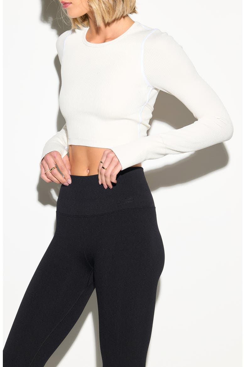 Liberty Crop Long Sleeve, Alternate, color, WHITE