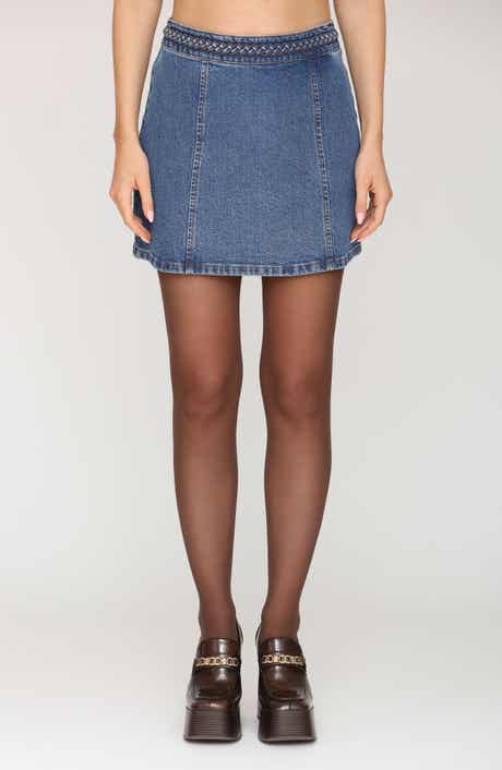 Avec Les Filles Braid Trim Miniskirt