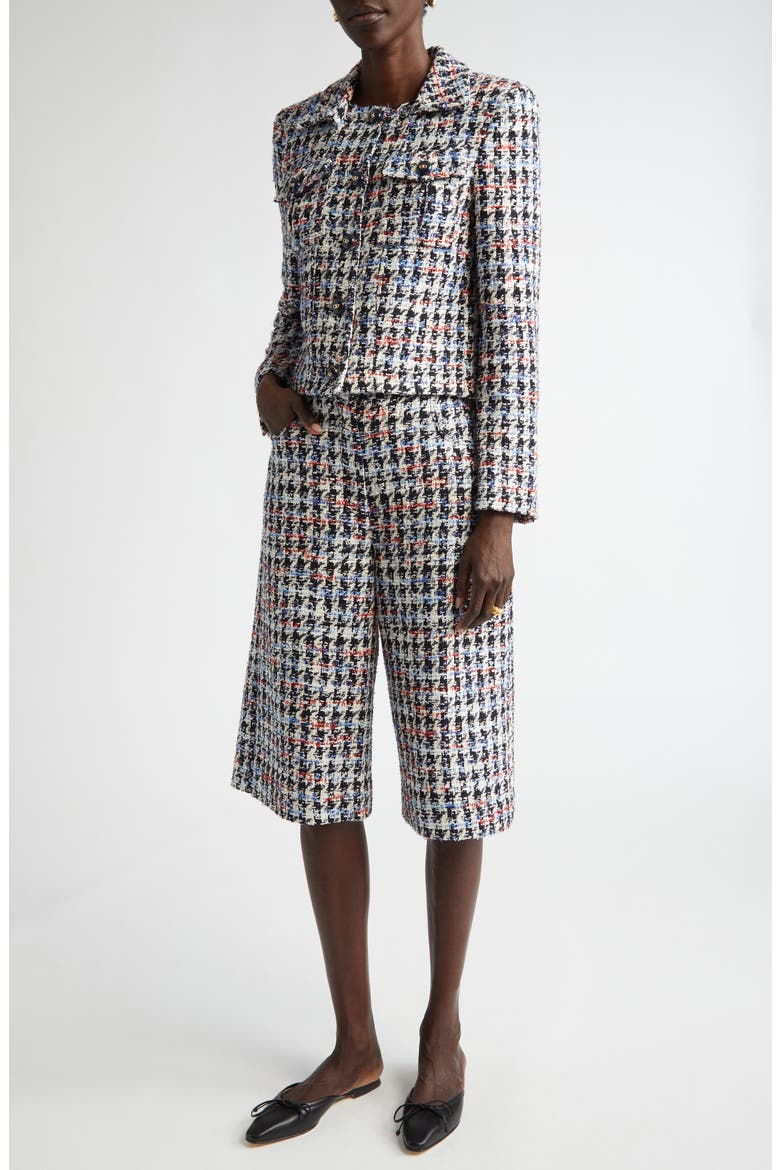 Americana Houndstooth Eyelash Tweed Jacket, Alternate, color, AMERICANA MULTI