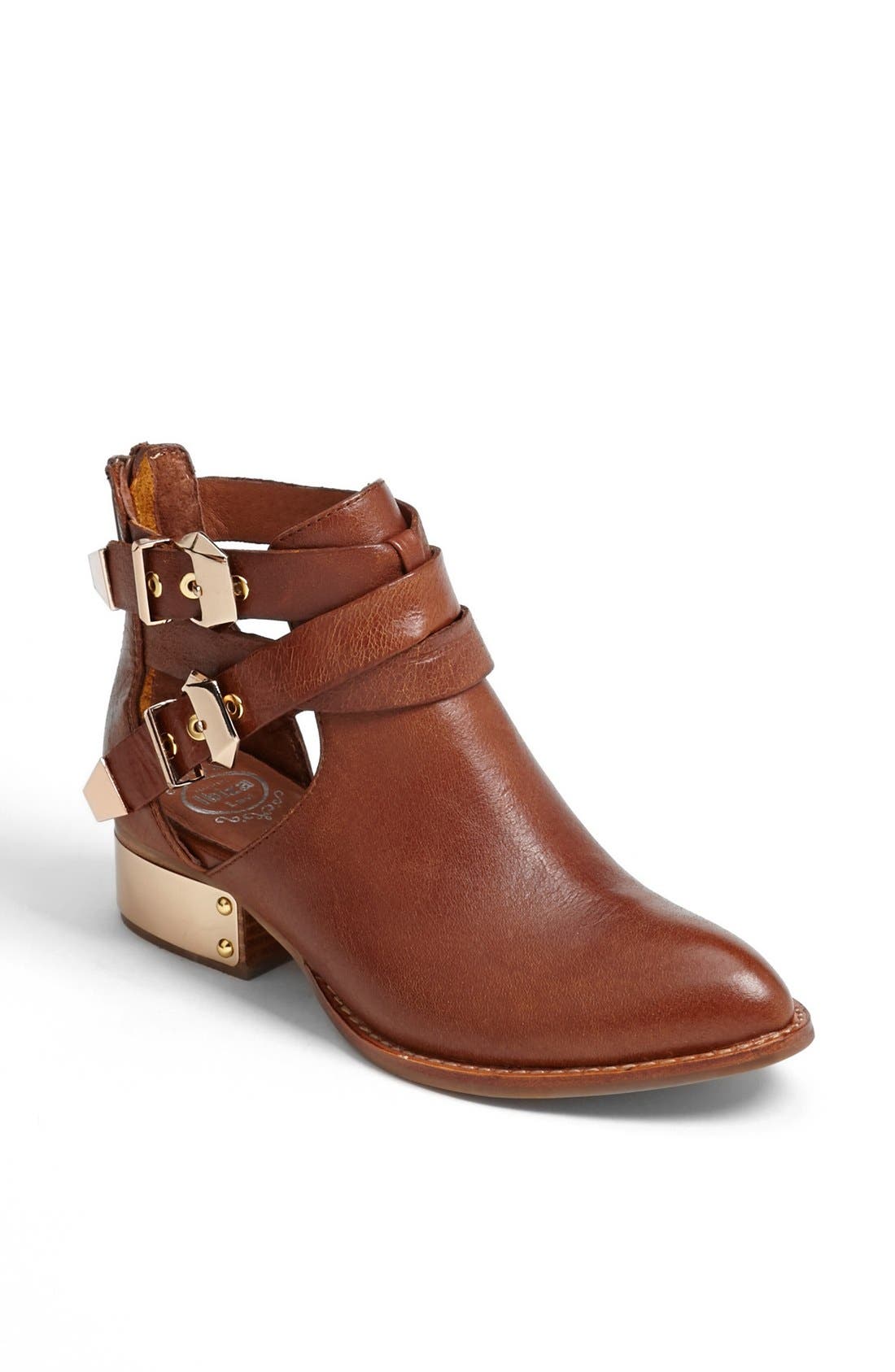 'Everly' Bootie, Main, color, BROWN/ GOLD