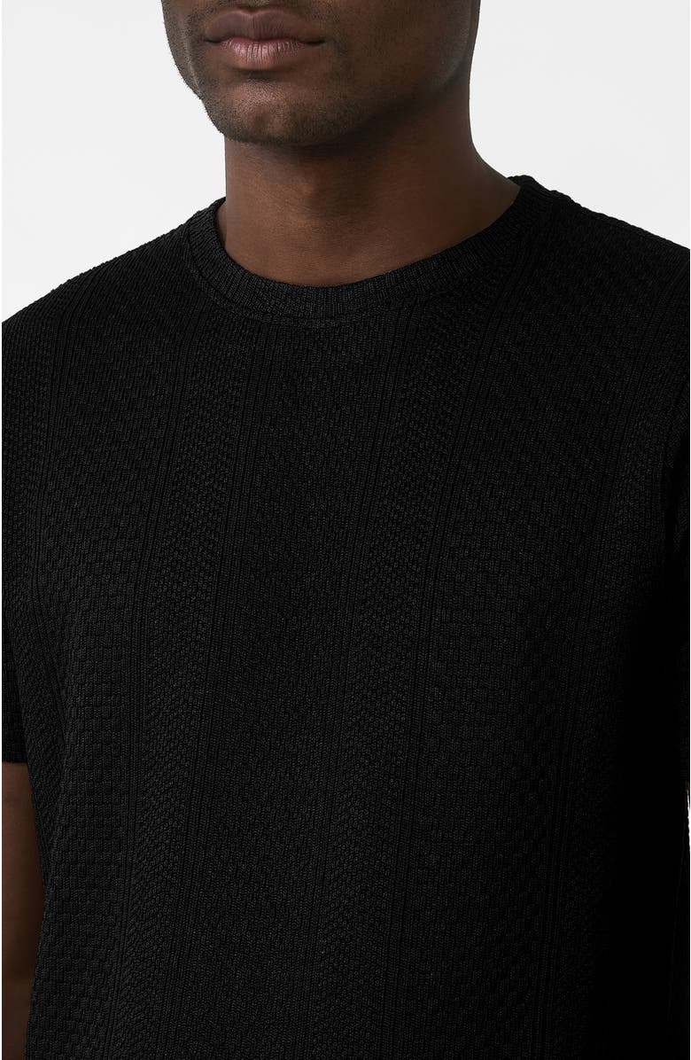 MAUVAIS Cedro Slim Textured Tee, Alternate, color, Black