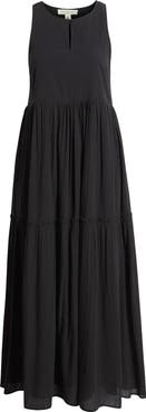 Treasure & Bond Sleeveless Tiered Cotton Gauze Maxi Sundress