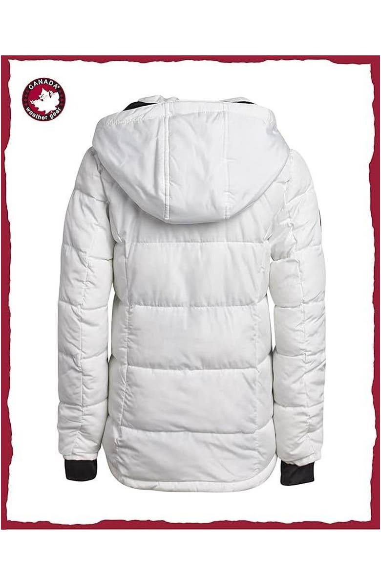 CANADA WEATHER GEAR Girls' Quilted Heavyweight Winter Coat, Alternate, color, White