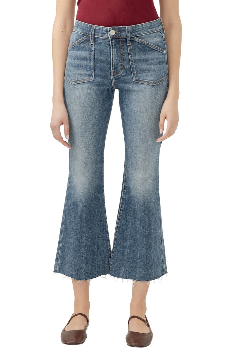 JAG Kait High Waist Raw Hem Ankle Kick Flare Jeans, Main, color,