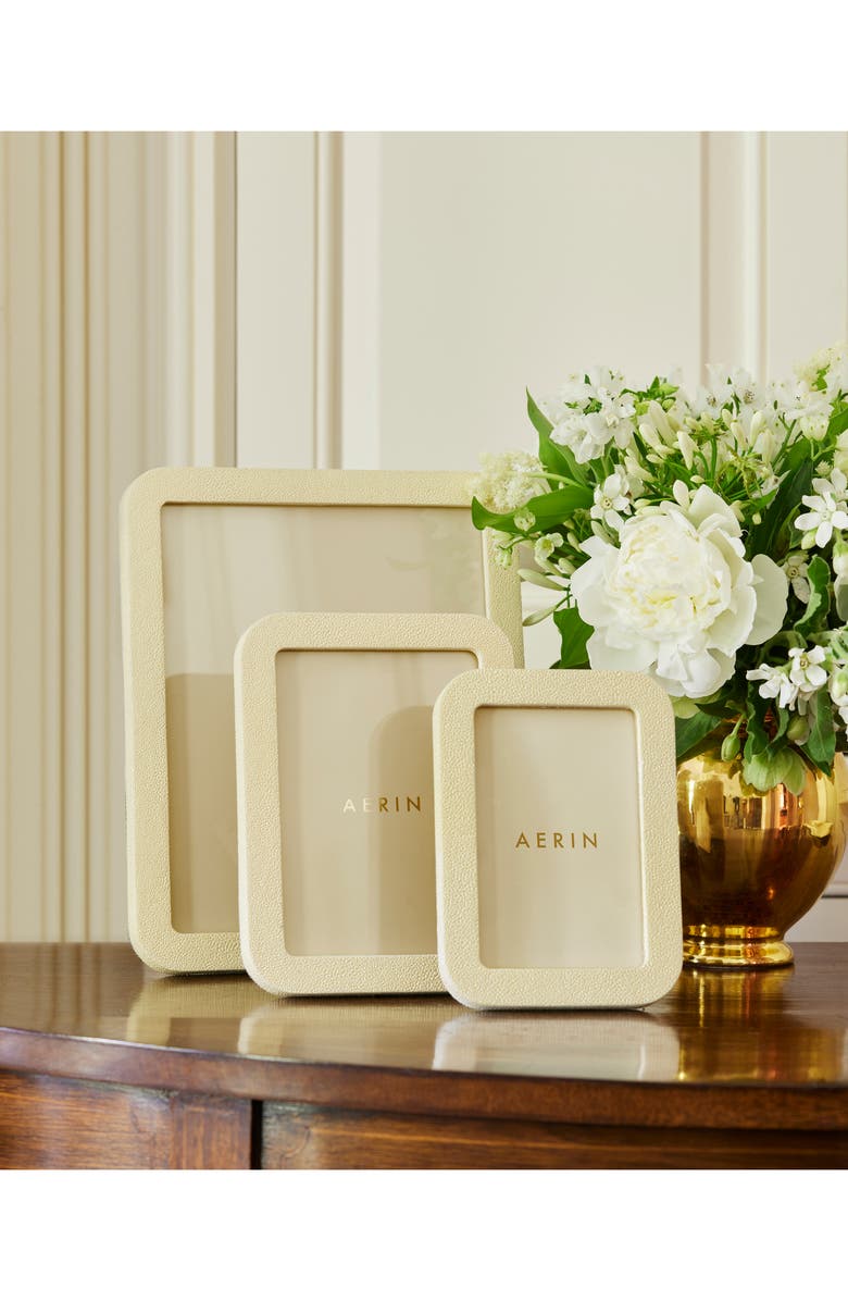 Aerin Classic Faux Shagreen Cream Frame, Alternate, color, Cream
