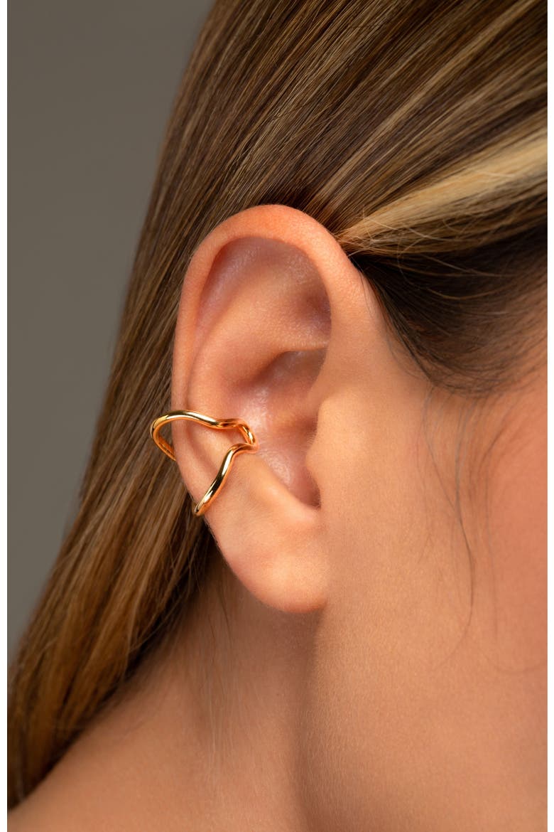 Nora ear cuff, Alternate, color, GOLD PLATE