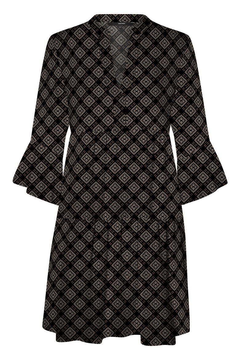 Kay Bell Sleeve Minidress, Main, color, BLACK