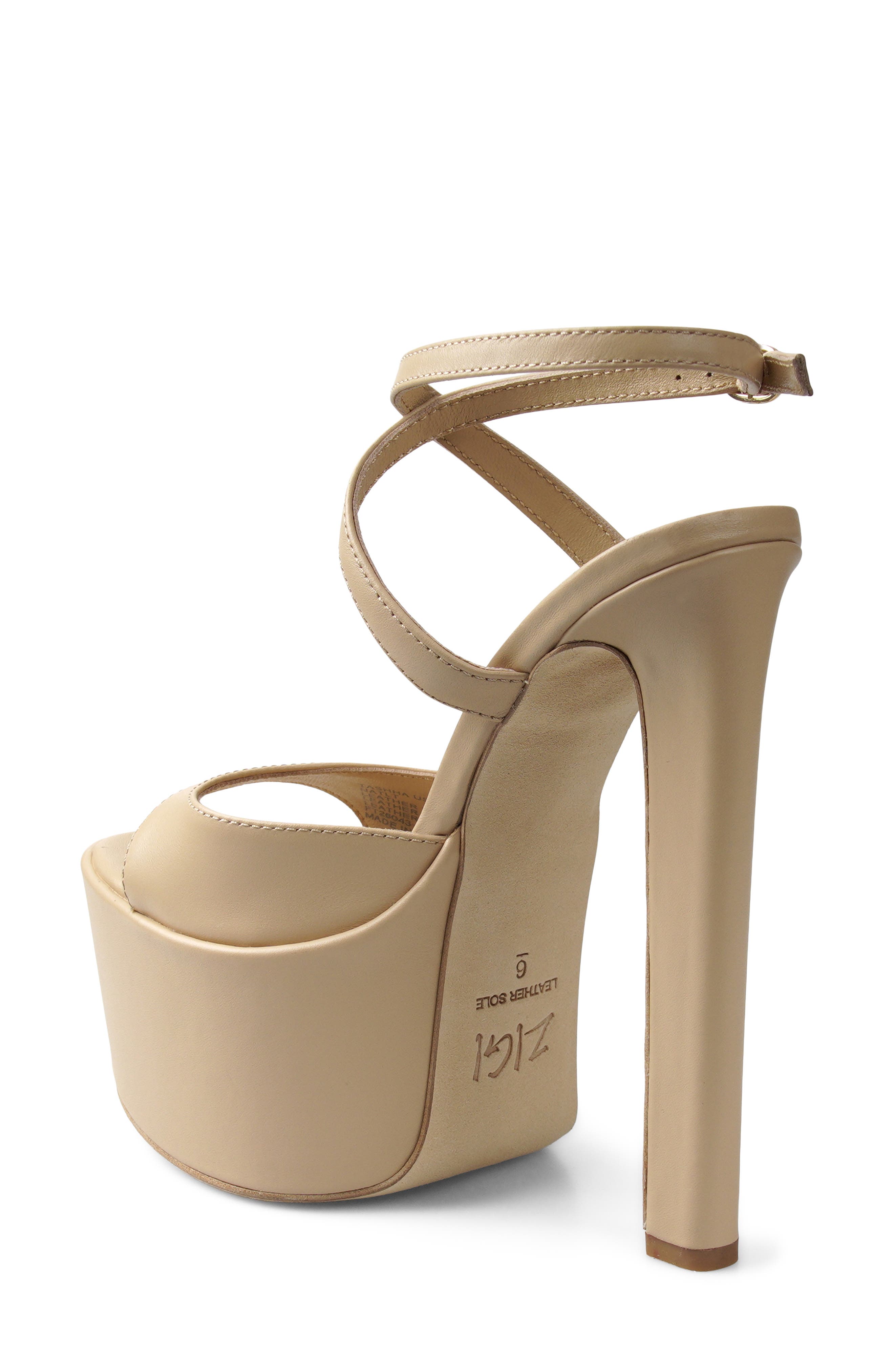 Ankle Strap Platform Sandal, Alternate, color, NATURAL LEATHER