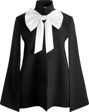 Alice+Olivia ★【ケープ】PHILIPPA BOW CAPE エレガントな一着 Alice + Olivia Philippa Bow Cape Jacket | Nordstrom