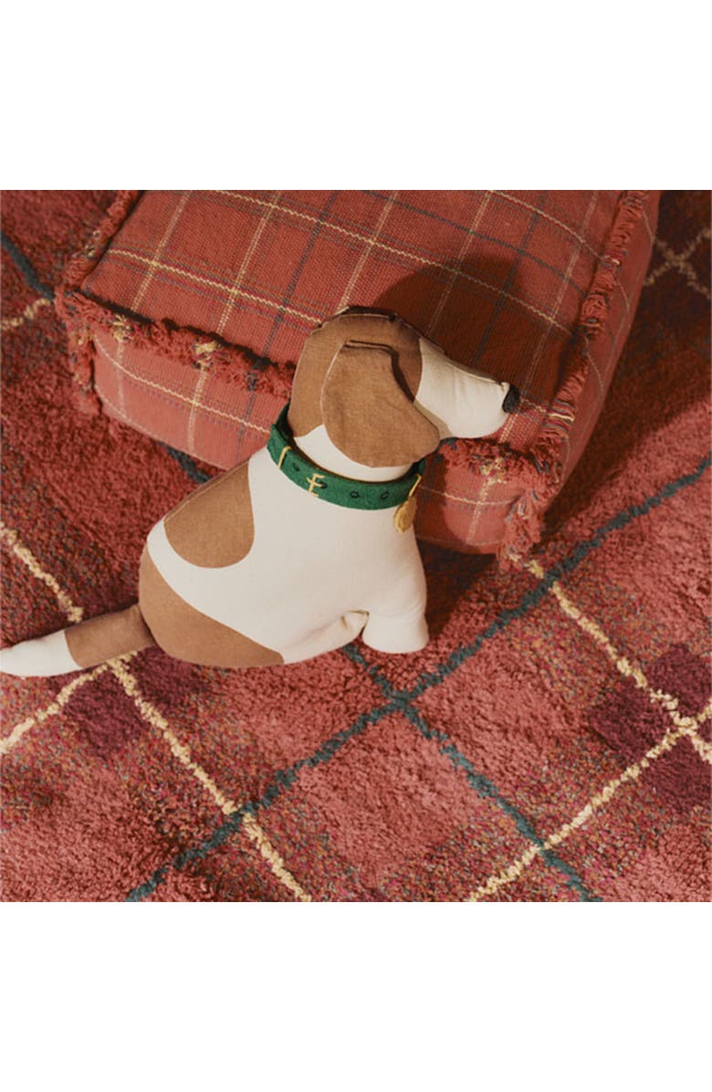 Lorena Canals Washable Rug Tartan, Alternate, color, Red