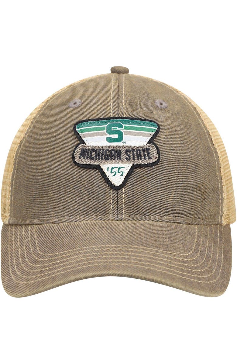 LEGACY ATHLETIC Men's Gray Michigan State Spartans Legacy Point Old Favorite Trucker Snapback Hat, Alternate, color, Gray