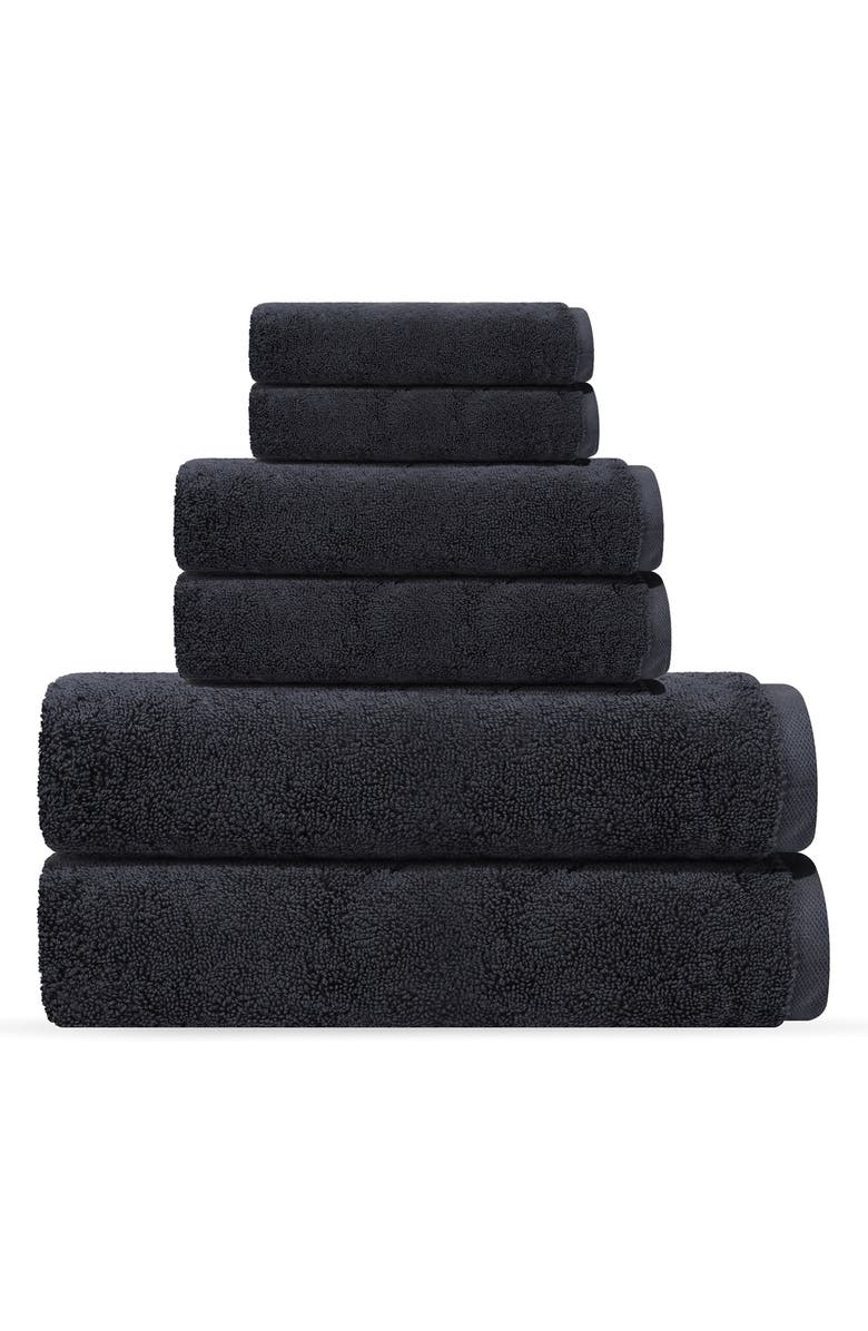DePera Puresoft 6-Piece Turkish Towel Set, Main, color, Anthracite