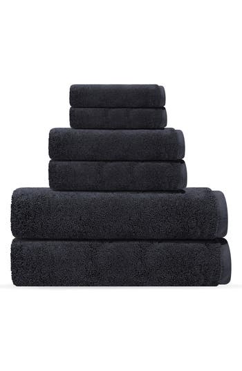 Depera Puresoft 6-piece Turkish Towel Set In Black