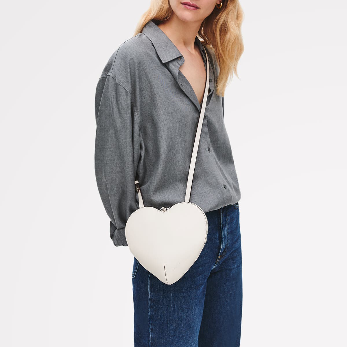 Radley Heart Street Medium Ziptop Crossbody Bag, Alternate, color, Salt