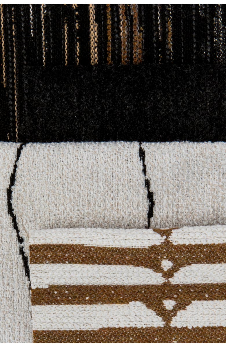 Elaine Smith Oblique Ebony Textured Indoor & Outdoor Woven Accent Pillow, Alternate, color, Ebony