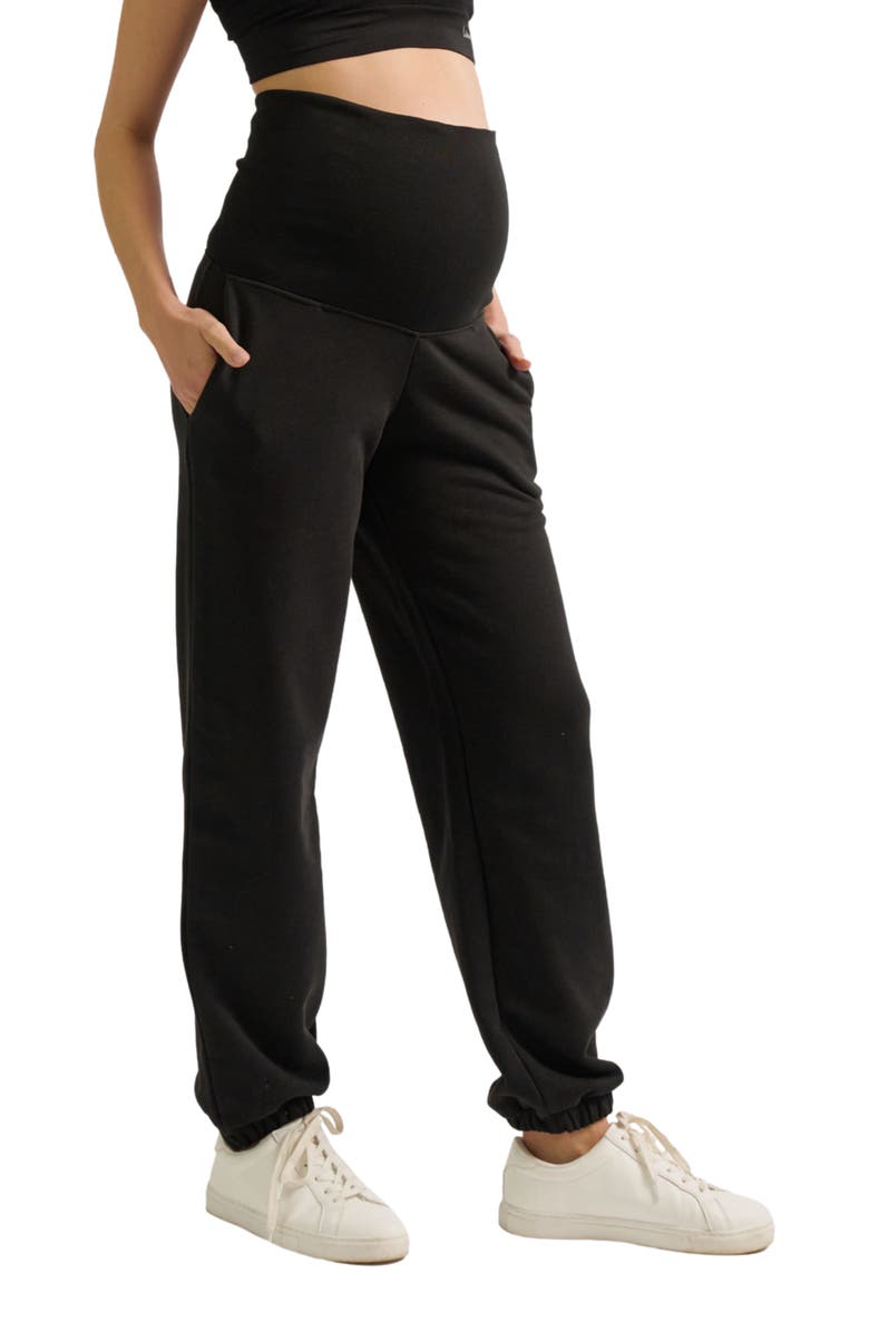 Cache Coeur Woma Maternity Joggers, Alternate, color, Black