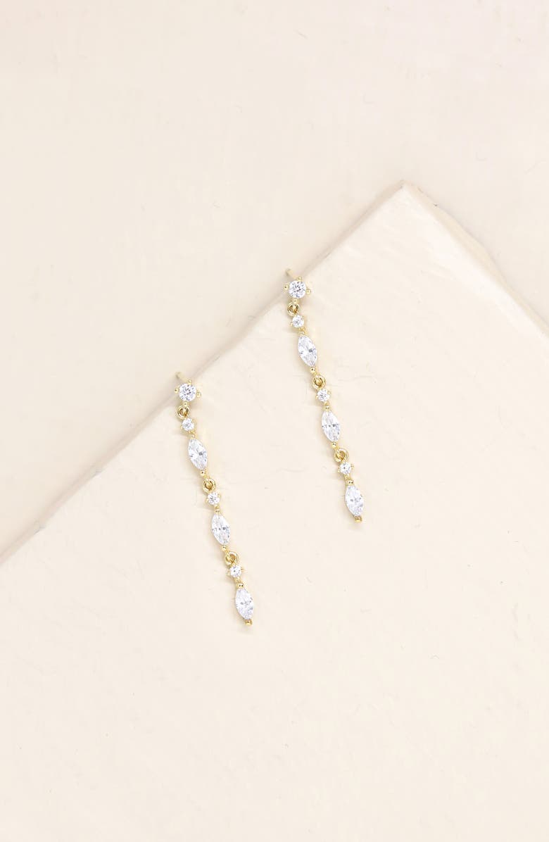 Ettika Linear Drop Earrings, Alternate, color, Gold