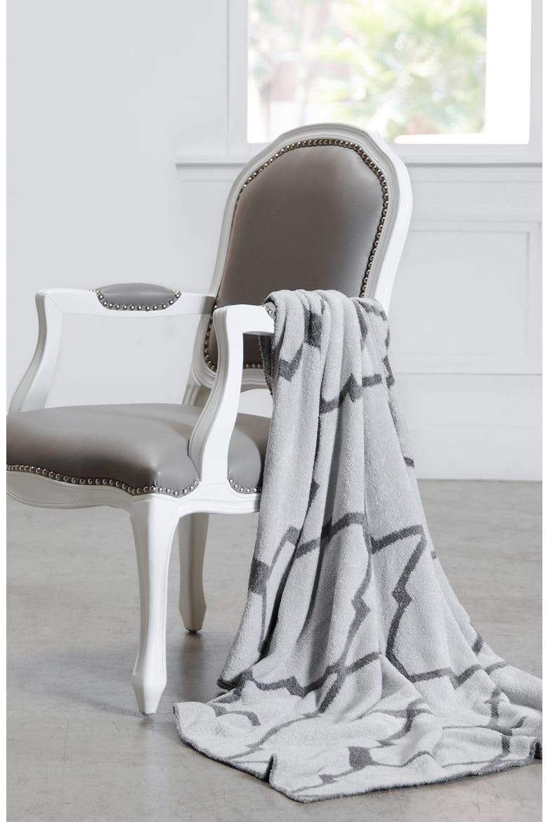 'Moroccan Dolce' Throw, Alternate, color, CHARCOAL/ SILVER