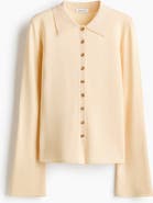 H&M Fine-knit Button-front Top