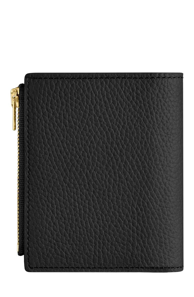 MAISON de SABRÉ Small Leather Bifold Wallet, Alternate, color, Black Caviar