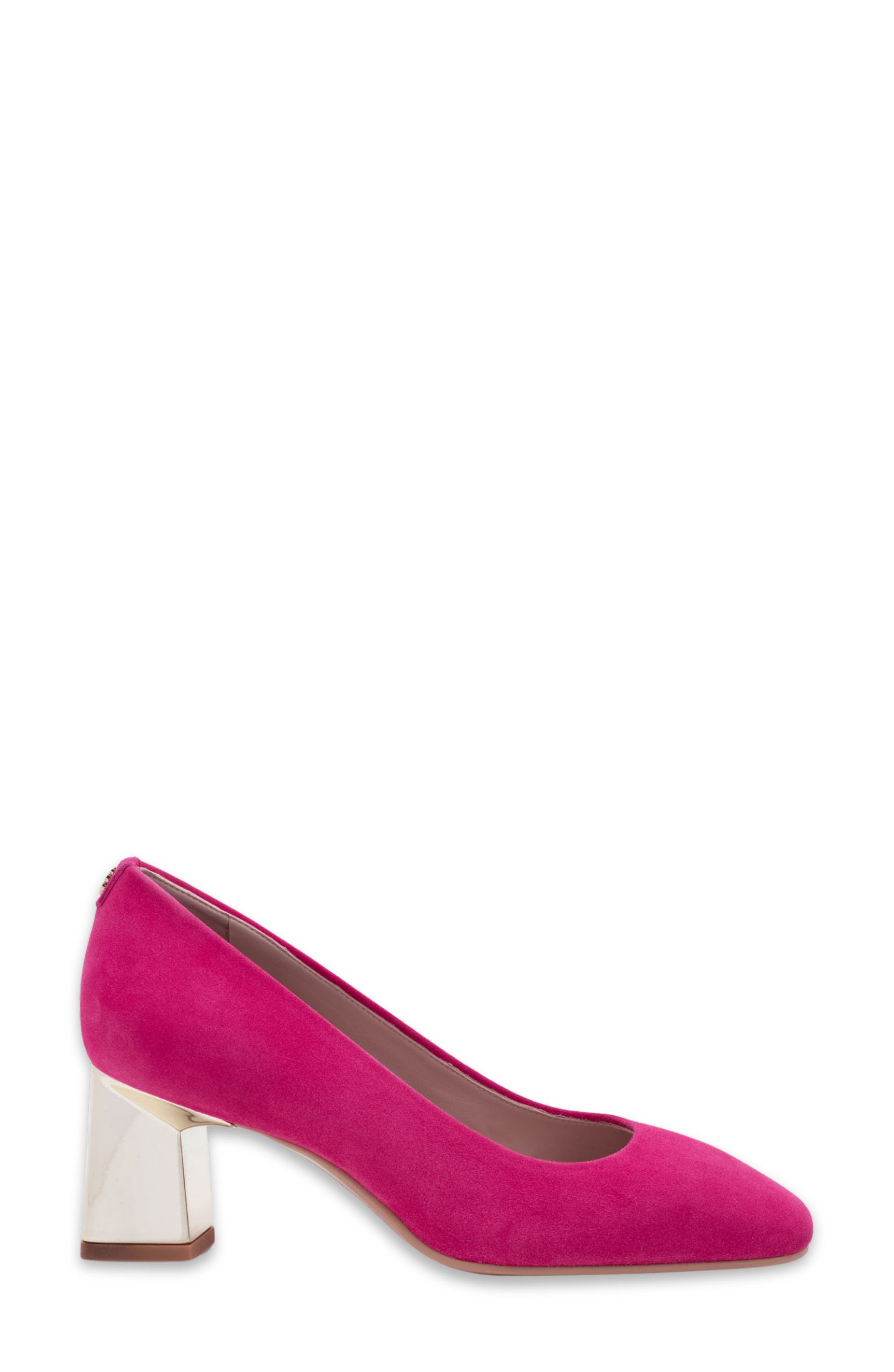 Naot Cass Patent Pump, Alternate, color, Bright Fuchsia Suede