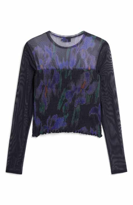 Smocked Long Sleeve Top