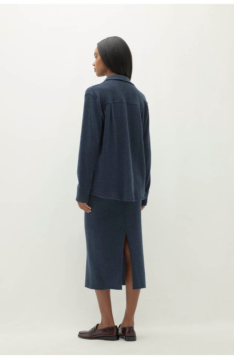 NAKED CASHMERE Catania Denim Cashmere Shirt, Alternate, color, Indigo