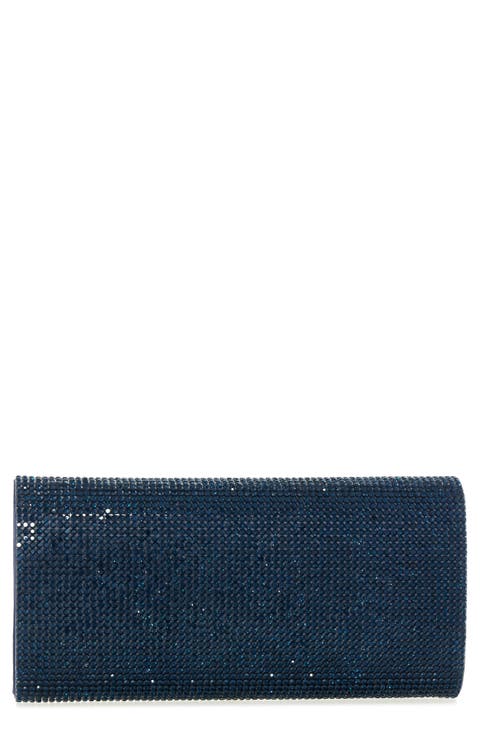 Perry Embellished Satin Clutch